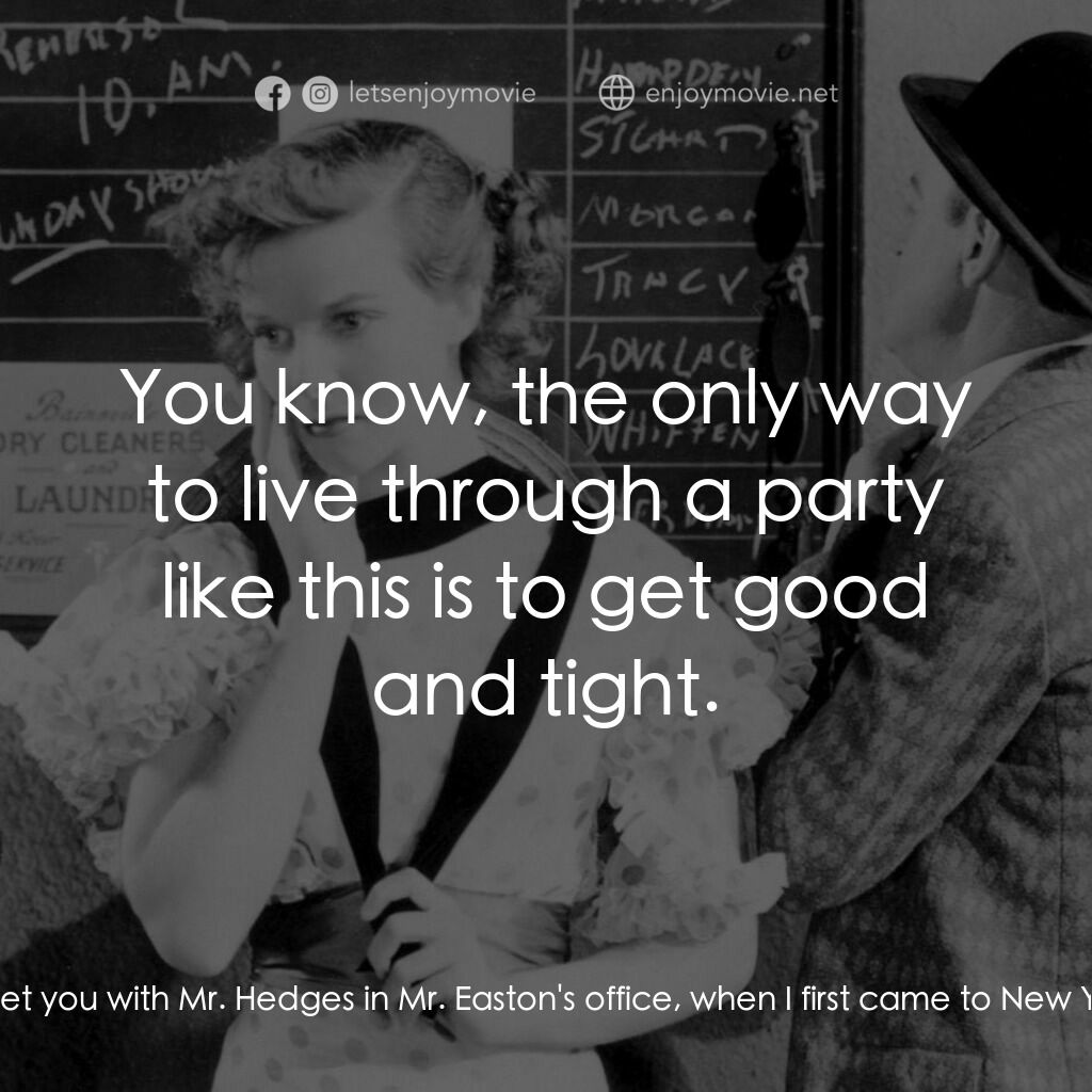 Morning Glory電影對白：Eva Lovelace:  Good evening, Miss Vernon. Rita Vernon:  Good evening. Eva Lovelac