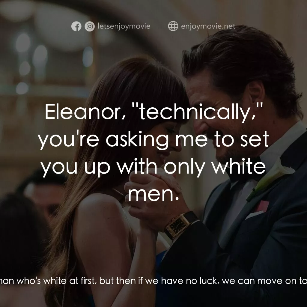 《錢財心愛物》經典台詞：Lucy:  Would you be willing to date someone from L ...